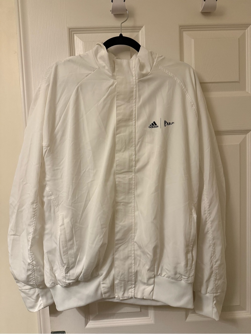 Adidas White Parley Lightweight Hooded Jacket